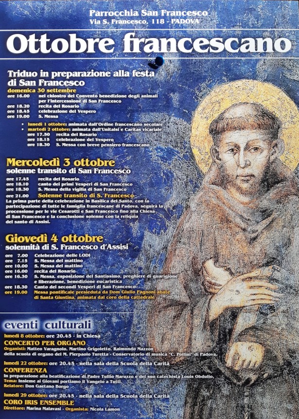 locandina ottobre francescano